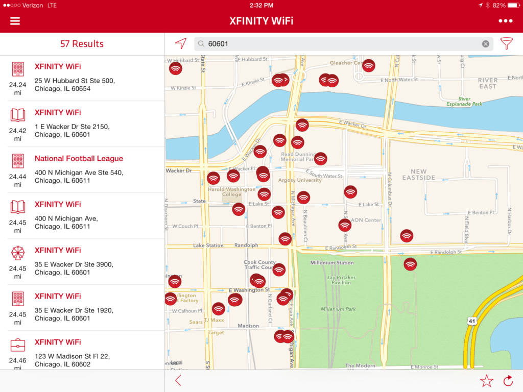 Xfinity WiFi Network in Illinois - Xfinitywifimap2014 1024x768 