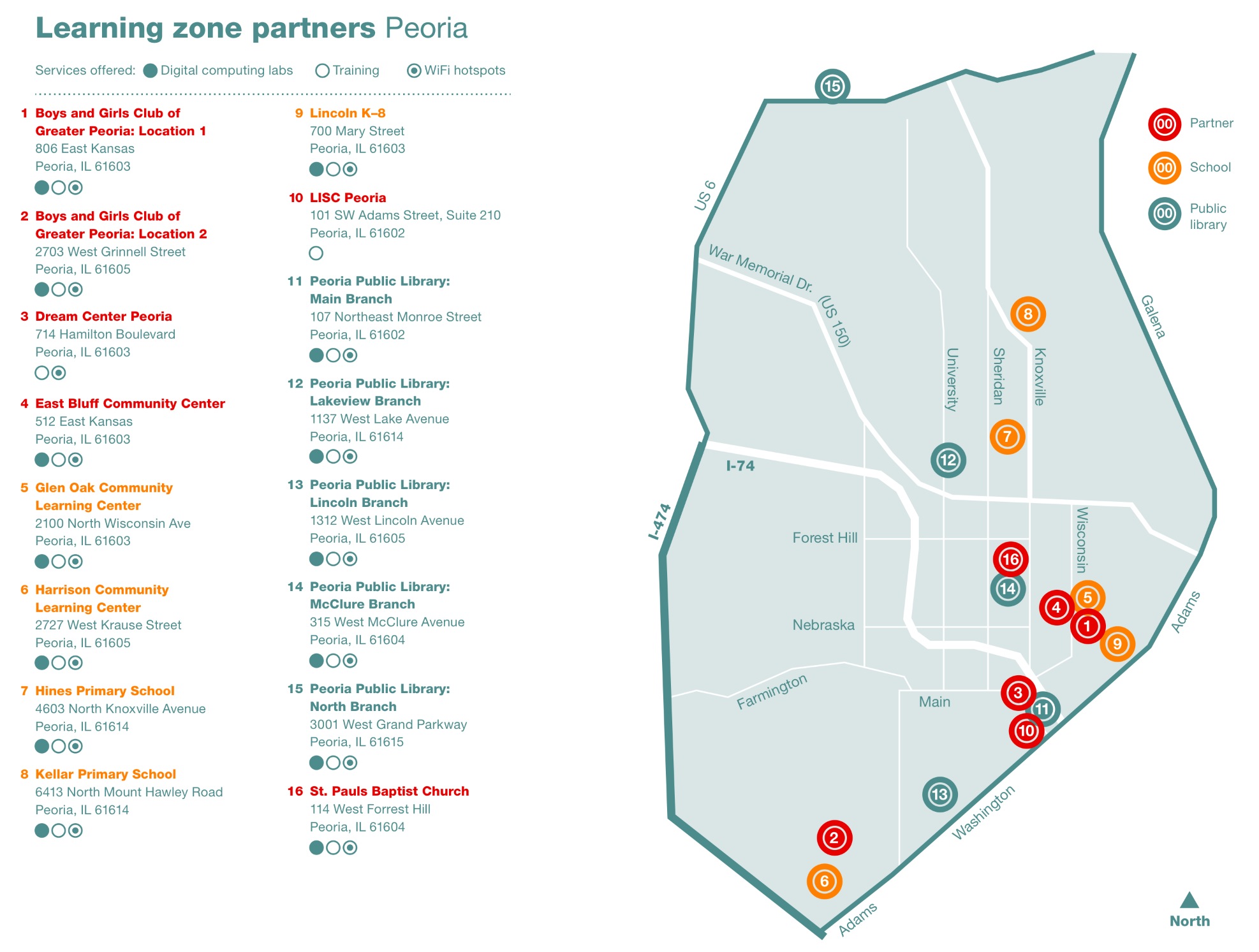 IE Learning Zone Map Peoria 2