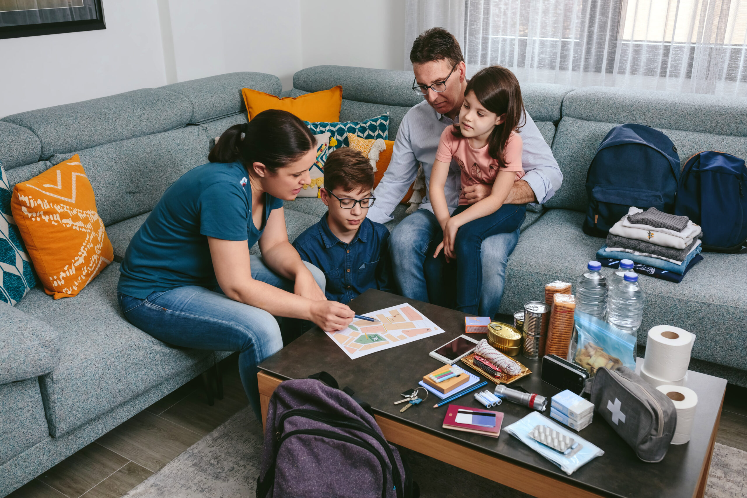 Family prepares for severe weather during National Preparedness Month.