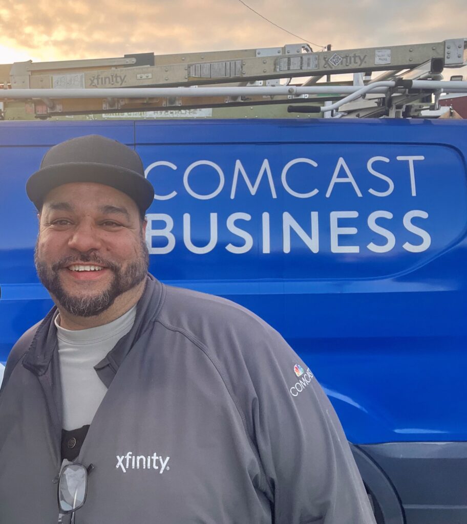 Comcast Business technician Terry Reese