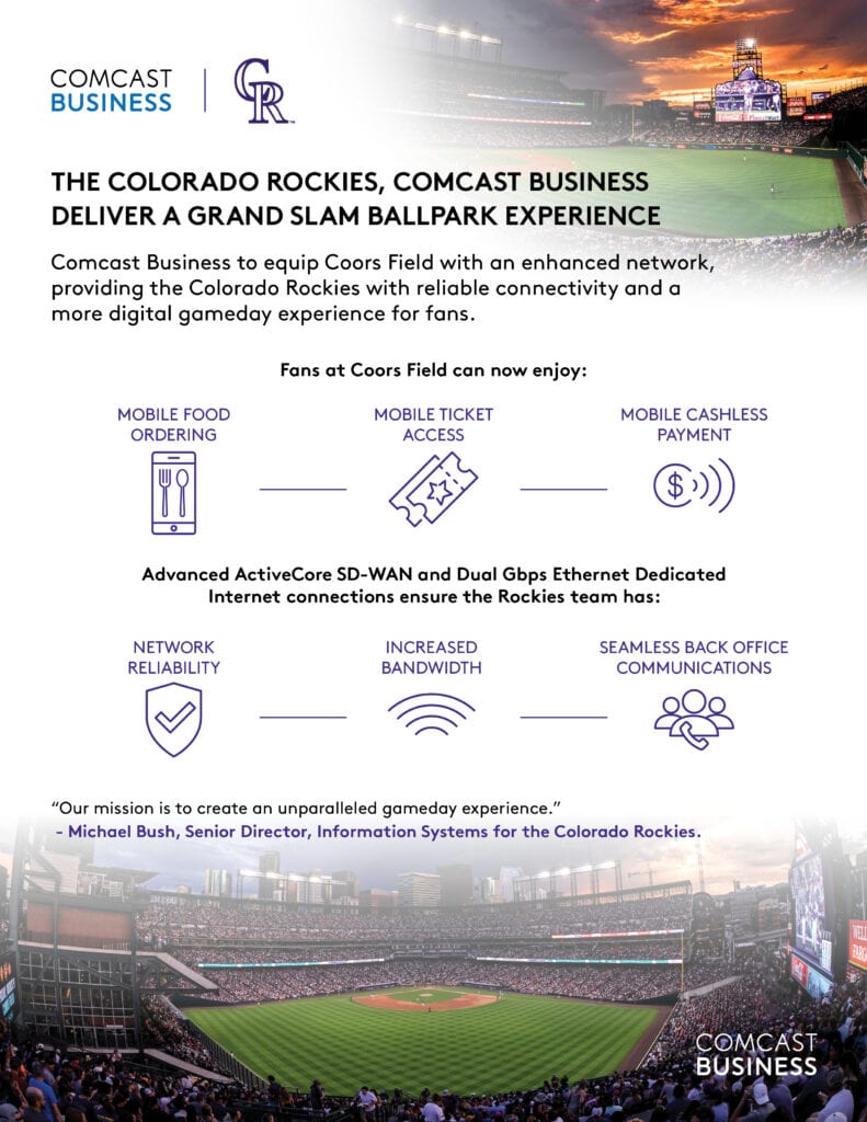 Comcast Business Partners with the Colorado Rockies to Deliver A Grand Slam  Experience at the Ballpark