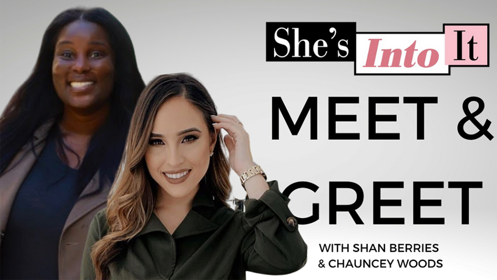 Meet and Greet invitation including digital influencers, Chauncey Woods and Shan Berries.