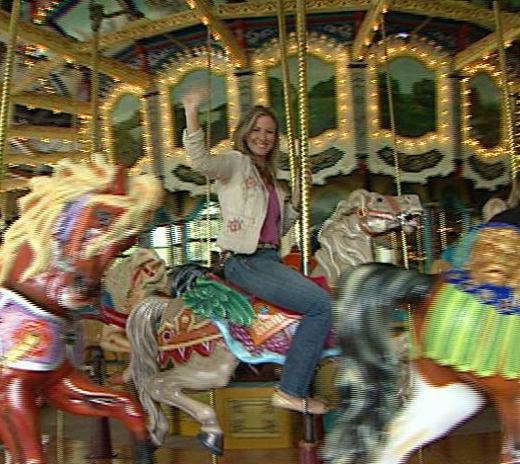 Host Sabrina Register on merry-go-round