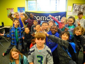 children at Lacey tech clubhouse