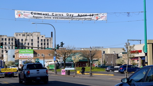 We're helping the city of Aberdeen clean 16 blocks of downtown on Saturday. Here's just one way the city is getting out the word. 