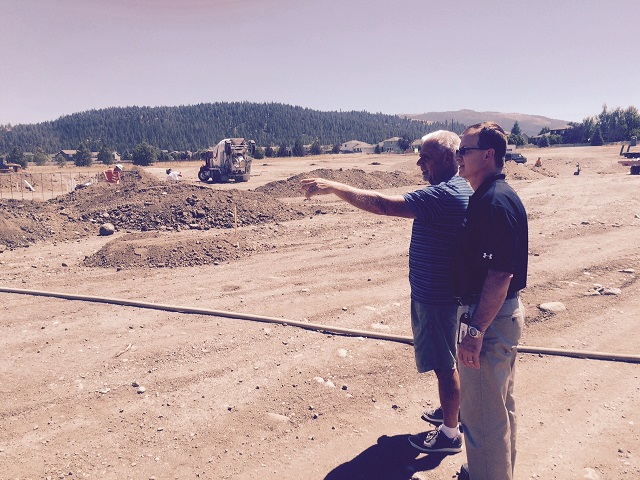 two men at construction site