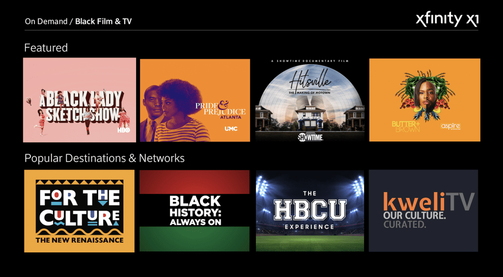 Xfinity TV’s ‘Black Film & TV’ Collection in Washington state