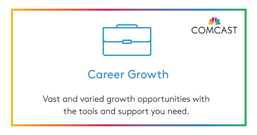 Text: Career Growth. Vast and varied growth opportunities with the tools and support you need.