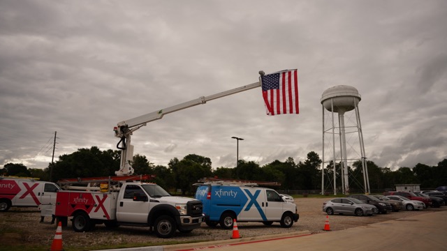Xfinity teams welcome guests to the big announcement in Waller, Texas.
