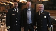 Greg Fee and member of the Minneapolis Fire Department.