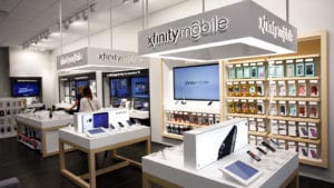 Interior of an Xfinity store.