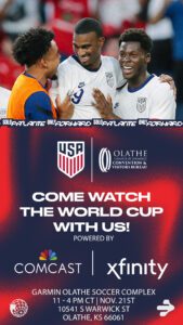 Comcast sponsoring City of Olathe's 2022 official US Soccer World Cup Watch Party