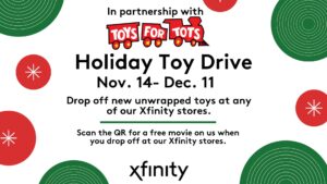It's the Season of Giving! Comcast is Excited to Participate in Toys for Tots for the Second Year!