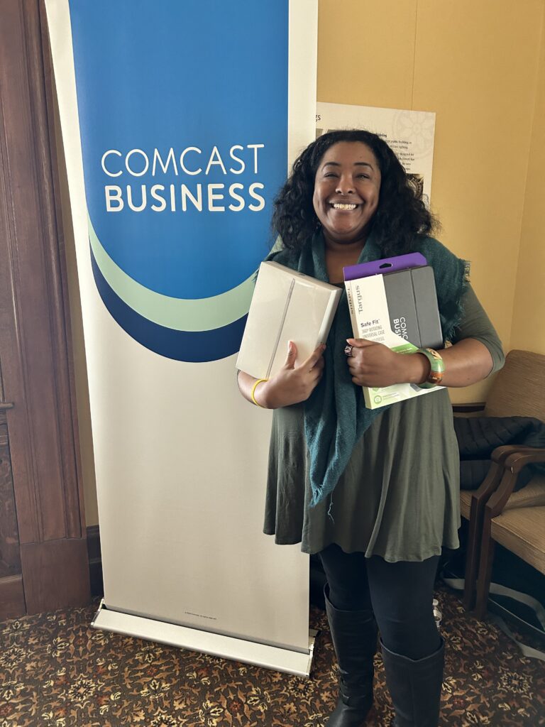 Taneka Graves of GiftedHands Taneka received a free iPad at Black Entrepreneurs Day courtesy of Comcast Business.