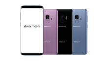 4 Samsung Galaxy S9 phones in a row.