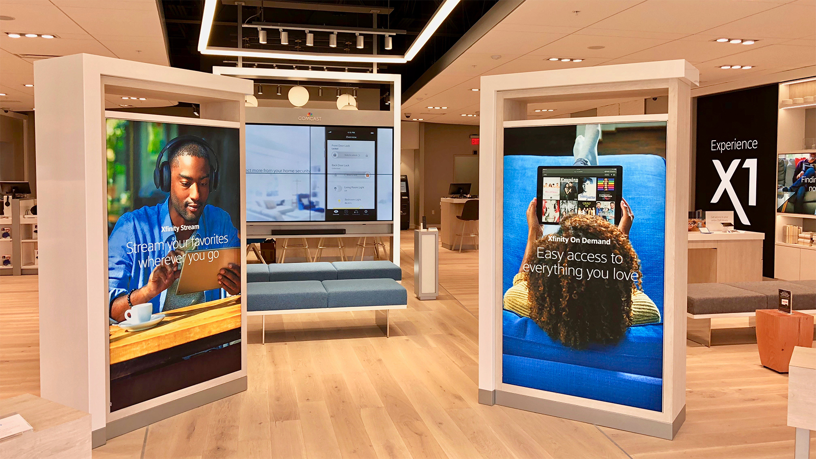 Interior of an Xfinity Retail Store.