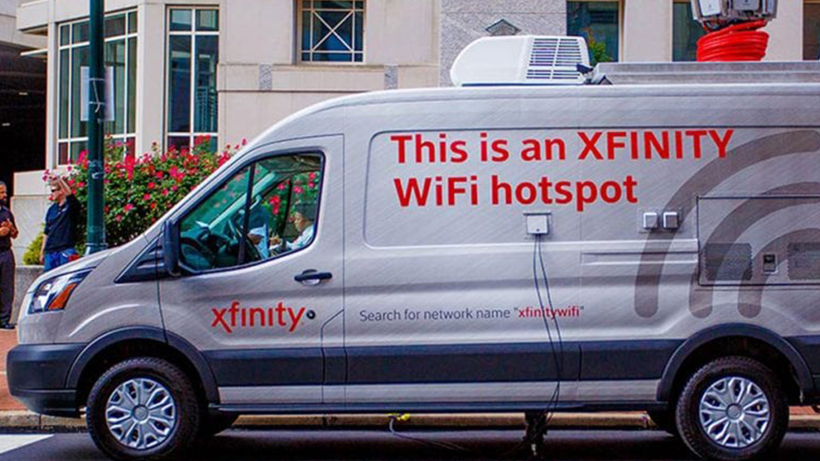 An Xfinity mobile wifi hotspot van