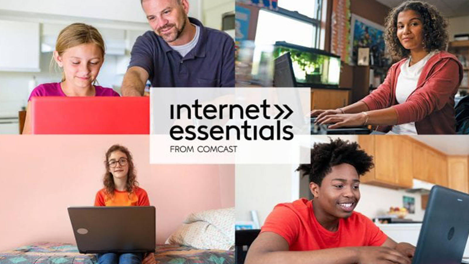 Internet Essentials From Comcast picture collage.