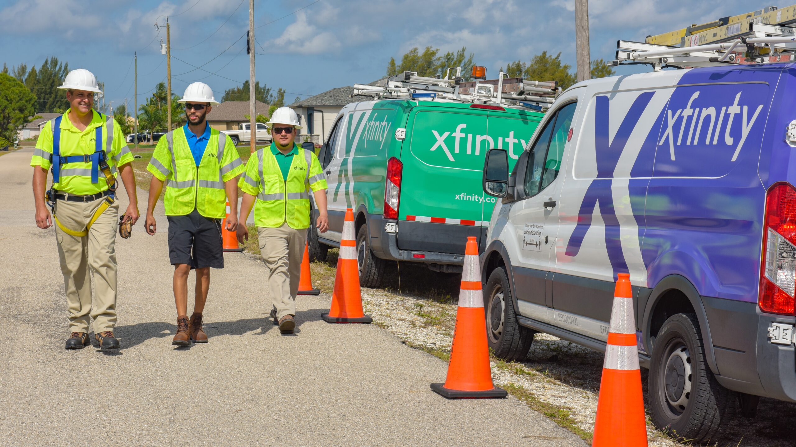 Xfinity crew readying for construction