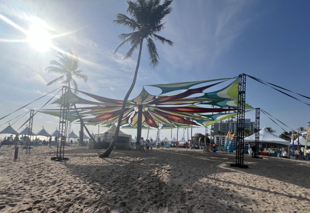 Event set up on the beach