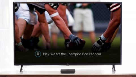 X1 screen showing voice command during Super Bowl