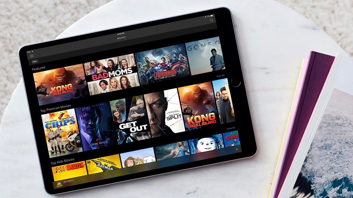 iPad with movies up
