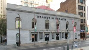 Exterior view of the Walnut Street Theater.