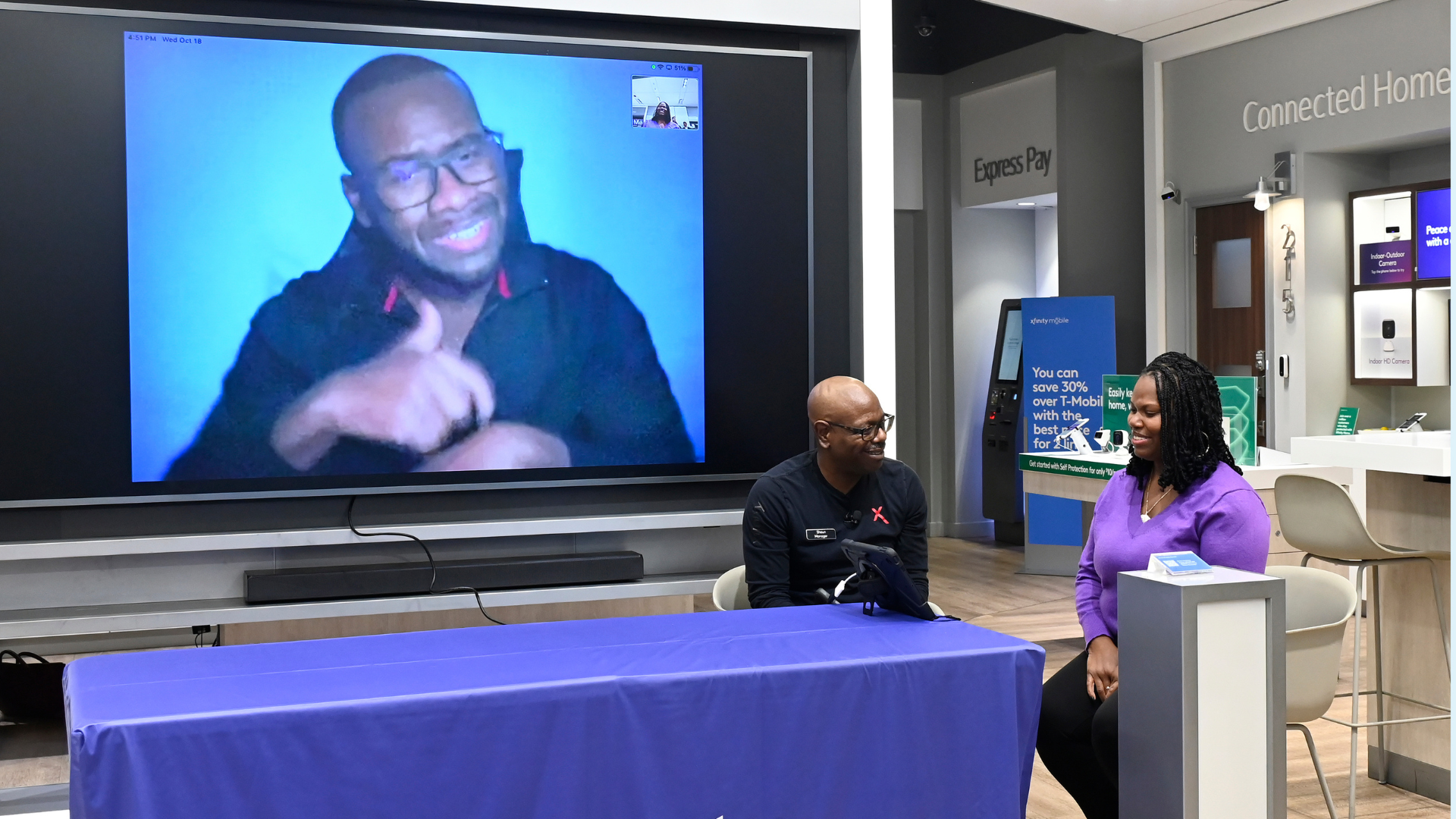 American Sign Language in Xfinity Stores demonstration