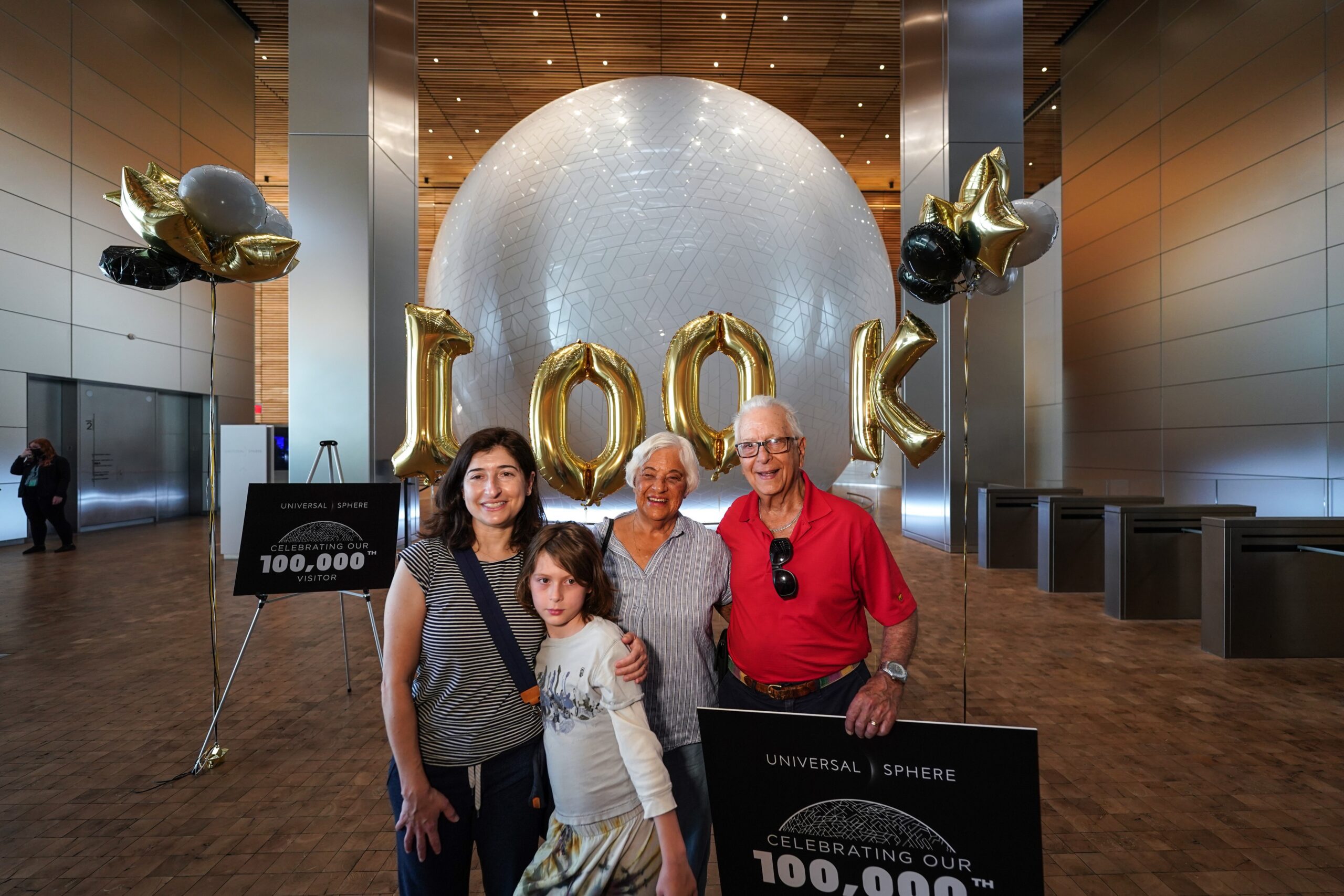 Universal Sphere 100K visitors