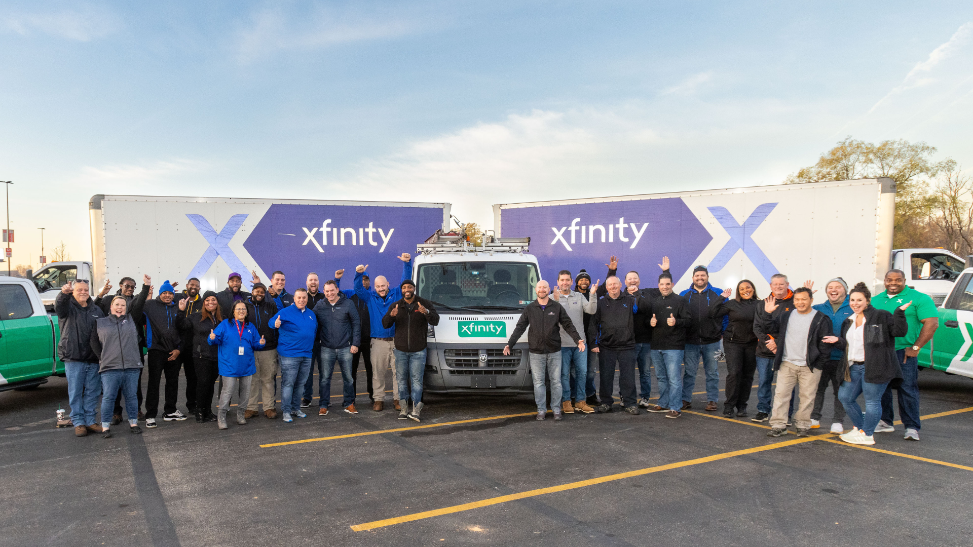 Comcast Employees during Camp Out for Hunger