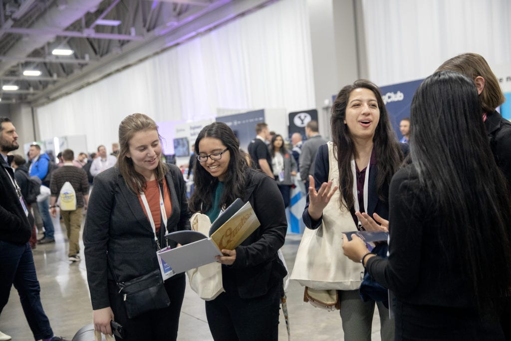 FIND students venturing through the vendor expo at Silicon Slopes.