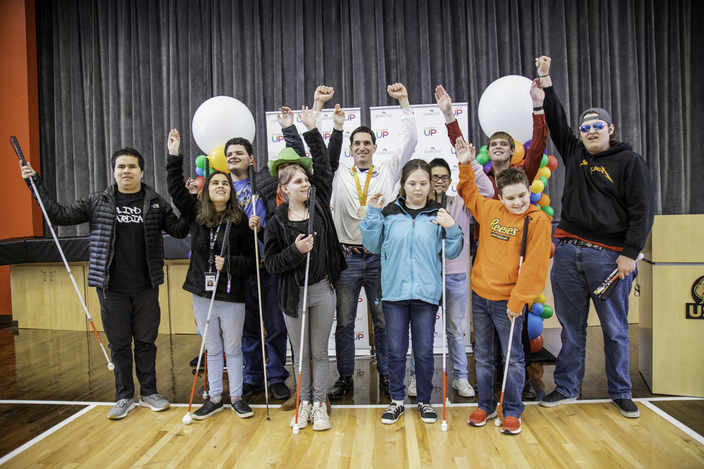 Comcast and Four-Time Paralympic Medalist Wow Utah Schools for the Deaf and Blind Students While Inspiring Them to Dream Big