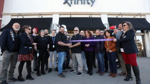 Photo from ribbon cutting event at the new Xfinity store in Farmington, Utah.