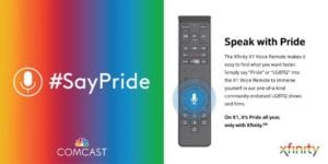 #SayPride in X1 voice remote
