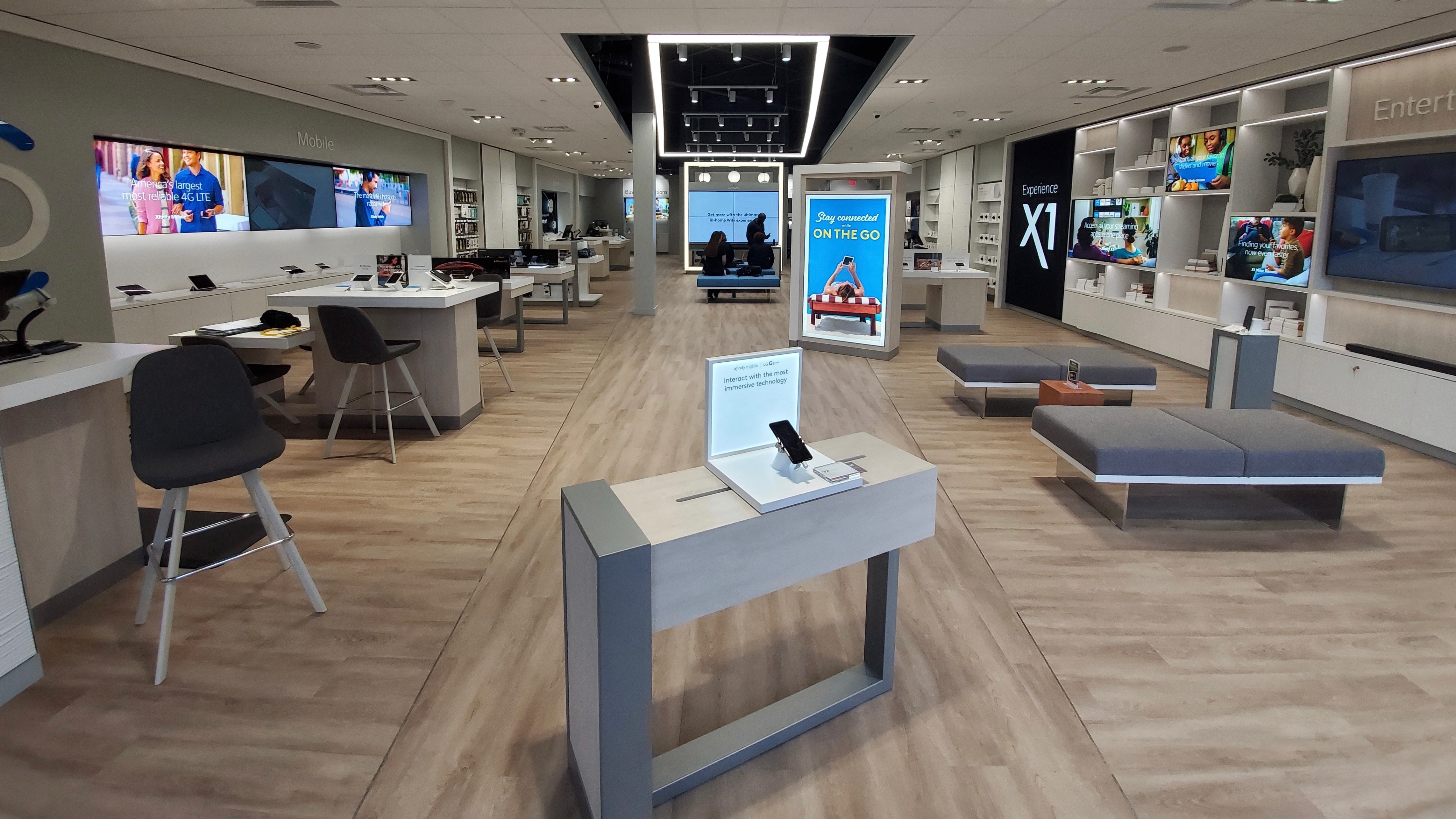Xfinity store interior in Homestead, Pittsburgh