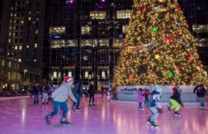 people skating on PPG rink outdoors