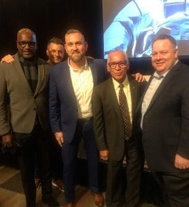 Comcast employees with Major General Bolden