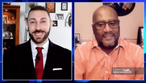Comcast Newsmakers host interviewing 100 Black Men CEO