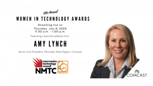 Poster for Amy Lynch speaking at the Women in Technology Awards celebration